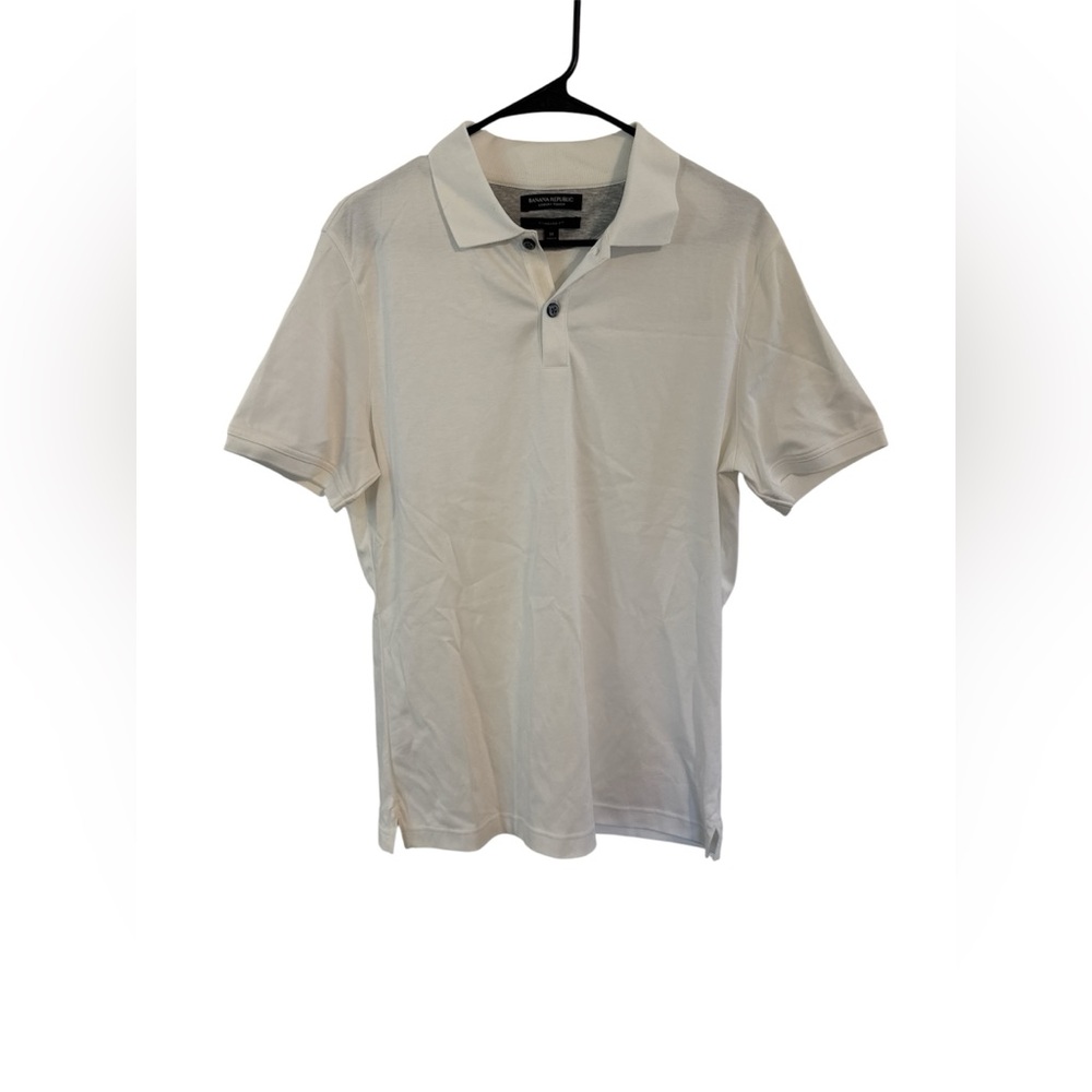 Banana Republic Men’s White Luxury Touch Polo